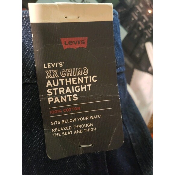 Levi's XX Chino Authentic Fit Men's Cotton Straight Leg Dark Blue Pants Sz 32x30 - Picture 13 of 16